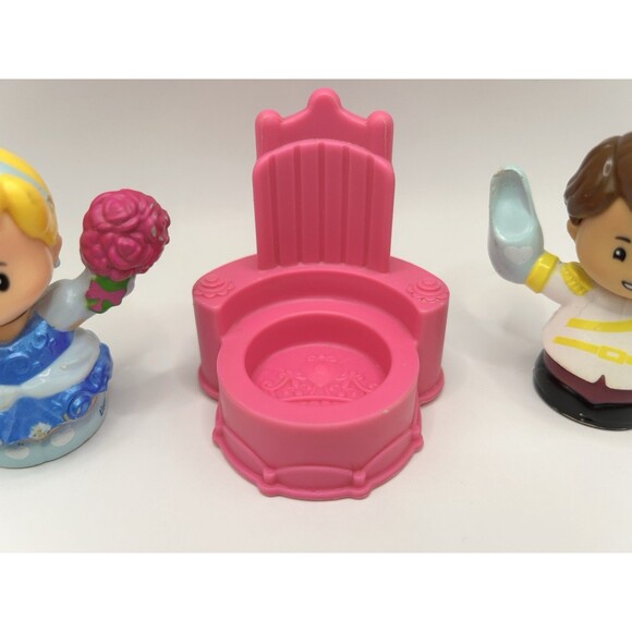 Little People Disney Princess Cinderella And Prince Charming With Pink Chair - Picture 7 of 16